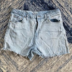High Waisted Mom Jean Cut Off Shorts
